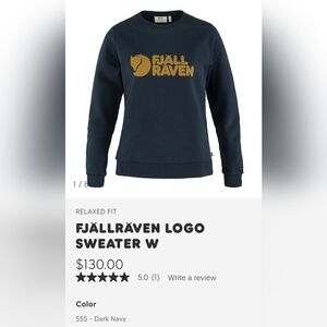 Fjallraven women's logo crewneck sweater medium